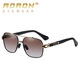 Aoron aoaon roron aoron roaon Neue Männer und Frauen modische polarisierte Sonnenbrille Retro Metal Sun Protection Sonnenbrille Trendy Decorative Sonnenbrille Erwachsener Sonnenschirm A695 Schwarzes Gold Frames Black Grey Blatt wie in dem detaillierten Seitengröße gezeigt