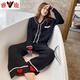 Yalu winter pajamas for women in 2024 new winter internet celebrity style coral velvet soft home clothes for women autumn and winter suit D-SZ686 white one-size [recommended 85Jin [Jin equals 0.5 kg]-130Jin [Jin equals 0.5 kg] wear].