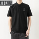 JEEP SPIRIT2025夏季新款棉麻小立领冰感短袖T恤男士宽松休闲百搭短袖上衣 TX9902白色 XL