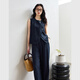 
Vanciman design solid color vest fashion suit for women 2025 summer new loose wide-leg pants two-piece set M9759 royal blue S