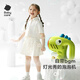 
babycare small dinosaur bubble machine children's handheld electric internet celebrity toy baby blow bubble water boy and girl - pulse orange