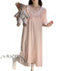 S.Sofea Cloud Cotton Nachthemd mit Brustkissen dünne kurze Ärmel süßer Prinzessinstil für Outdoor -Kleidung 6630z# Pink 175 L