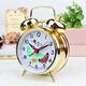 Mélange d'horloge en métal Vintage Méclat mécanique Sonnerie Mouvement métallique Poulet Mariation de riz Nostalgique Retro Bell horloge Horloge Horse Hof Watch Golden Trumpet [Mécanical Modèle 867]