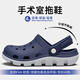 Maoli Operating Room Cave Shoes Men's Summer New Style Apparel eva Deodorant Anti-Slip Medical Nurse Thick-soled Sandals Men's Navy Blue 42-43 Suitable for 41-42 (inner length 260mm)