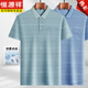 
Hengyuanxiang summer middle-aged men's ice silk short-sleeved T-shirt daddy's thin Polo shirt for seniors and middle-aged lapel half-sleeved T-shirt - 9855 gray real pocket M 48/165