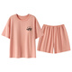 Langsha Pajamas Women's Women's 2025 Новый летний модал с грудной подушкой прохладной набор сладкого и можно носить на внешней розовой домашней одежде с грудной подушкой W12611 Set M 70-90JIN [JIN равно 0,5 кг]