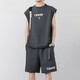 VANCL ESLITE 2025 SET casual Tendencia de verano para hombres Vestocador sin mangas con la camiseta suelta Sports de cinco puntos Manga corta corta ZD5155 Apricot XL Peso 160-180Jin [Jin equivale a 0.5 kg]