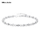 Miss JuJu pt950 platinum starlight bead bracelet for women, new platinum sparkling poppy bead bracelet, weight 8.7-8.9g, length 16+3cm
