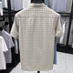 CAR CLÁSICO 100% Pure Cotton Summer Nuevo hombre de manga corta Masca Business Casual Plaid Malyved Men's Shirt Middle-Eby y Young AN15271 Caki XL