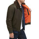 Levi's Men's Bomber Jacket Nylon Two-Pocket Flight Jacket Army Green/Faux Fur Collar X Large