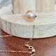 KRV Natural Freshwater Pearl Aurora Edison Grape Seed Red (China Red) S925 Silver Necklace Pink