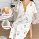Summer thin summer short-sleeved pregnant women pajamas breastfeeding hospital room for delivery skirt SY16820 L Recommended weight within 120 Jin [Jin equals 0.5 kg]