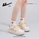 
Huili women's shoes new style of women's breathable and cute thick sole versatile white shoes for women 5022Z rice/yellow 39