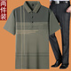 Old Car Dad Summer Summer Ice Silk 40 Men d'âge moyen T-shirt de 50 à 60 ans Polo Polo décontracté à manches courtes d'âge moyen et de personnes âgées Bleu M 17080-110Jin [Jin est égal à 0,5 kg]