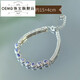 OEMG tanzanite bracelet women's s925 silver chain light luxury niche design high-end blue gemstone inlaid bracelet 01#s925 silver tanzanite inlaid bracelet