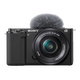 Sony (SONY) ZV-E10K APS-C half-picture mirrorless single, popular vlog live broadcast 4K video flip-up LCD screen ZV-E10/zv-e10/ZV-E10K government subsidy black K set machine 128G+leather case+D2+charging+clearing+screen