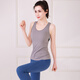Sporn Yoga Clothes Women's 2025 New Vest Set Pilates Advanced Professional Fitness Sports Tops Running Clothes Medium Gray Tops (With Chest Pad) M (85-100Jin Jin is equal to 0.5kg)