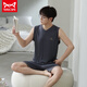 Catman MIIOW men's pajamas men's summer modal thin short-sleeved suit men's home clothing Jin [Jin equals 0.5 kg] plus size two-piece set 12026 [Modal suit] L [Suggested 100-140 Jin [Jin equals 0.5 kg]]