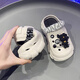 Croton Croton children's thick sole heightened hole women's shoes for women 2025 summer new slippers non-slip outside casual beach Baotou white 24 -25 sizes