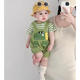 G.DUCKKIDS little yellow duck baby overalls suit summer thin baby summer jumpsuit newborn 2025 new two-piece set 73cm 73