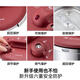 Lingfeng pressure cooker household explosion-proof pressure cooker stainless steel pressure cooker one-hand opening and closing universal gas induction cooker red with glass lid + steamer 22cm 7L