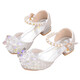 Ruiyang coréen Version des talons hauts pour enfants Chaussures cristallines filles princesse chaussures strass des étudiants chaussures de scène de scène