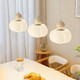 Tiffania Restaurant Kronleuchter Creme Stil 2025 Neue kreative Kürbislaterne Einfache moderne lange Bar Esszimmer Speziales Hauptlicht MTJ689-1 Drei Farben (Weiß + Beige) -Wall-Lichtstil