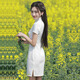 
White lace short modified cheongsam new 2025 young women retro daily small dress summer 12799 texture rice 2XL