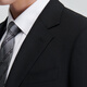 SAINT ANGELO business suit men's formal straight easy-care wool suit KEBB251021U black 48A