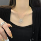 Fat Donglai's same platinum pendant women's French jewelry Sunflower PT950 color necklace light luxury niche 1 Sunflower necklace platinum gold