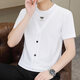 Aemape Sommer reines Baumwoll-T-Shirt gefälschte zweiteilige kurzärmelige, dünne, atmungsaktive runde Nacken Schlanker lässiges Hoch-End-Top Herren-T-Shirt Q6626 Black Thin M (Empfohlen 85-110Jin [Jin gleich 0,5 kg])