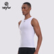 YKYW road cycling jersey men's vest base layer sleeveless sweatshirt breathable quick-drying bicycle inner wear white S