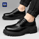 Heilan House HLA leather shoes men's British style leather shoes men's autumn and winter formal business casual shoes men T120 black 42