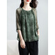 Ehangy Light Luxury Brand Mulberry Silk Silk para mujeres 2025 Summer NUEVA LITRA DE SILDA ADITRIA Moda versátil ya Green M (recomendado 110Jin [Jin iguala 0.5 kg])