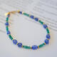 Feiyu Miwu tanzanite bracelet 18k gold beads natural emerald gemstone bracelet niche exquisite bracelet 16cm