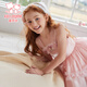 Fuluo Mi Girls Dress Summer Sleeveless Breathable Three-dimensional Flower Princess Dress Mesh Dress Pink 150