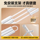 Mengduofu mother and baby anti-fall mosquito net frame 1.82m Class A household installation-free yurt mosquito net square top full bottom bedroom suitable for 1.82.0m bed丨full bottom double anti-fall light years meters丨free bracket more worry-free