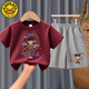 G.Duck Kids Little Yellow Yellow Duck Lummer's Commit's Pure Cotton New Style Мужчины и женские детские малышки Nezha с короткими рукавами.