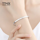 TTMIX women's platinum bracelet round bracelet pt950 platinum bracelet push-pull bracelet birthday gift for girlfriend, weight 20.95g, width 4.5mm