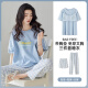 
Modal pajamas for women in summer pure cotton short-sleeved three-piece set 2025 summer new style with chest pad integrated large-size home clothing MDE1315 for women with chest pad [three-piece set] M [Suggest weight 80-100 Jin [Jin equals 0.5 kg]]