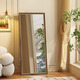 Yimo American retro dressing mirror Clothing store fitting mirror wall-mounted home floor-standing mirror bedroom full-body mirror 50 ebony color