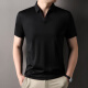 Carbineer Sommereis-Seide Traaceless Jacquard Scissors Hals kurzärmelige Polo-Hemd Männer mittleren Alters Casual Cool T-Shirt Männer Top White 15123 M 48 Empfohlenes Gewicht 100-125 Jin [Jin entspricht 0,5 kg]