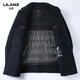 Lilan winter new double-sided cashmere coat men's medium wool woolen coat daddy lapel men's top gray dark plaid 2XL 185 size (recommended 155-170Jin Jin equals 0.5 kg)