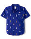 GYMBOReeGymboree, Boys and Toddlers Short Sleeve Button-Down Shirt, Navy Narrow, 3 T Navy Narrow 3 T