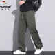 
Woodpecker workwear casual pants for men in summer thin loose straight versatile paratrooper pants sports charge breathable workwear pants for men 9856 military green thin model M 90~110Jin[Jin equals 0.5 kg]