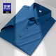 ROMON (ROMON) Camisa de seda de seda de seda de hielo sin quemado sin quemado para hombres en verano anti-jornada de color sólido de mediana edad.