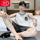 浪莎（LangSha）睡衣男士夏季纯棉薄2025新款背心短裤男款家居服套装大码无袖夏天 OMM-13063 L
