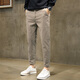 
Woodpecker casual pants for men 2025 new summer business nine-point straight stretch slim fit versatile trousers 1502 gray 30