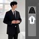 Lieyan suit complete set for male teenagers, high school students, college students, male graduation defense, interview, adult ceremony, club set, five pieces, belt + suit + short-sleeved shirt + tie + trousers 2XL. Follow the store for priority delivery