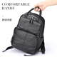 KPV Herrener echter Leder -Rucksack großer Kapazität Geschäftsreise -Computer -Rucksack neuer Stil 9196 Schwarz